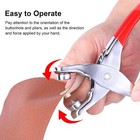 1 2 Grommet Pliers Tool Kit With Hammer  Hole Punch  200 Set Eyelets   Washers