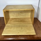 Bread Box Wooden 15 l X 9  H X 8 d Light Wood Blonde Farmhouse Cottage Kitchen