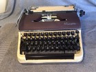 Rare 1956 Olympia Sm3 Typewriter Burgundy Cream Two-tone Germany W case Nice    
