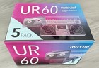 Pack Of 5 New Sealed Maxell Ur60 Blank Audio Cassette Tapes