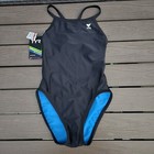Tyr Durafast Women s Black royal Blue Reversible Diamondfit Sz 30  New