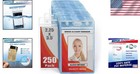 Heavy-duty Pvc Id Badge Holders - Clear  Waterproof  Zipper Closure  250 Pack 