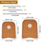 Xyqmly 4 Pack 2 Sizes Leather Thimble Hand Sewing   16 Pcs Multi   