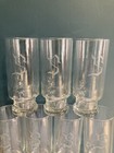 Vintage Set Of 12 Etched Letter S Monogrammed  Drinking Cocktail Glasses Footed