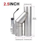 2pcs 2 5  Electric  Downpipe E-cut Out Valve   One Controller Remote Kit
