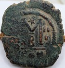 Roman Byzantine   Heraclius   Ae Follis   612-613   Ry 3   Christogram   35mm
