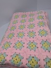Handmade Pastel Granny Square Afghan Large 90x50 Throw Blanket Cottagecore
