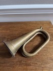 Vintage Brass Military Calvary Style Bugle Horn W  Mouthpiece 4  Bell