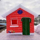 Full Printing Christmas House Inflatable Santa s Grotto Santa Room With Blower
