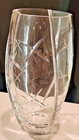 Vintage 11 75  Heavy Crystal Vase Twist Spiral And Star Cut Patterns  Mcm