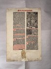 1521 Roman Missal Folio Book Leaf Woodcut Illustrations Of Trinity  Saint Mary