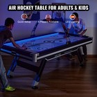 Vevor 89  Air-powered Hockey Table Sport Hockey Game Pushers Pucks Led Scoring