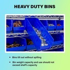 30158 Plastic Nesting Shelf Bin Box 18inch X 8inch X 4inch Blue 12pack