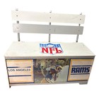 Vintage Los Angeles Rams Nfl Storage Bench Toy Box Seat 32in Football