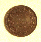  81 A 1919 Large One Cent Canadian Coin