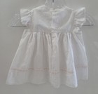 Vintage White Dress With Pink Ribbon   Butterflies Toddler Girl No Size Stains    