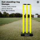 Boldfit Cricket Tournament Stump With Stand   Bails- Fluorescent Green -plastic