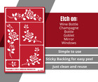 Roses Borders Corners Glass Etching Stencil Rose Floral Art Reusable Armour Etch