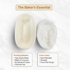 Mcama Banneton Bread Proofing Basket Set 9  Round   10  Oval Beige Rattan Open