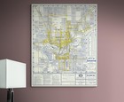 1940 Map Of Edmonton Alberta     Streets  Neighborhoods   City Features Print
