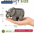 Mini Elephant Succulent Planter Pot  Cute Resin Animal Flower Pot For Succulents