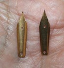 Vintage Durium No 4 Fountain Pen Nib 14k Gold Plated Lot Of 2 New Unused