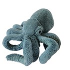 Jellycat Sol The Squid Plush Stuffed Animal Solid Teal Rare Retired 10 x4 x3 