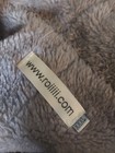 Gray Camo Parka Jacket Hooded Faux Fur Toggle