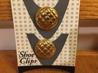 Round Metal Shoe Clips Gold Color Original Package Fashion Jewelry Set Of Two