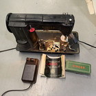 Vtg Singer 301a Sewing Machine Black Heavy Duty Slant Needs Works Pedal  Manual