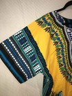Stuoner African Style Dashiki Unisex Yellow Colorful Short Sleeve Top Size 3x  i