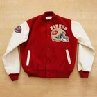 San Franc-isco 49 e r s Varsity Jacket Leather Sleeves Letterman Style