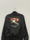 Vintage 90s Usps Express Mail Satin Bomber Jacket Eagle Made In Usa Size Medium