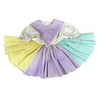 Rare Vtg 50s Daddy s Girl Charmose Pastel Prairie Dress Built-in Crinoline Sz 2