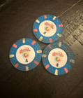 Lot Of 3 Sands Las Vegas  1 Casino Chip- Obsolete Pinwheel Inlay