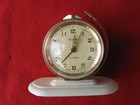Vintage Old Rare Soviet Alarm Clock Slava Globus Rocket Space Satellite Ussr