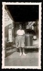 City Service Gas Pump Station Young Lady Car Old vintage Photo- Aa22