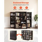 Uimoso 4-tier Media Storage Cabinet With 16 Compartments For Dvds  Brown
