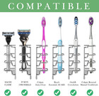 Stainless Steel Toothbrush Holder Wall Mount Adhesive Toothpaste Stand Organizer