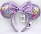 Disney-loungefly Flower Purple Minnie Ears Nwt Gift 2024 Headband Anniversary