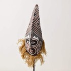 Makishi Painted Mask With Beard Zimbabwe