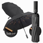 12 Rib Automatic Folding Umbrella Heavy Duty Windproof Uv Protection Compact Rai