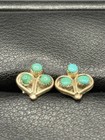 Vintage Sterling Silver Southwest Turquoise Stud Earrings E22