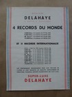 Delahaye 1934 La Super-luxe Delahaye Flyer Records Du Monde World Records A