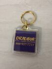 Vintage Excalibur Hotel And Casino Keychain Plastic Las Vegas Advertisement
