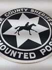 Original Vintage Sheriff s Mounted Posse Horse Sticker Decal 12   Large Police