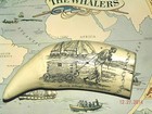 Scrimshaw  Whale Tooth Resin Reproduction  freedom And Liberty  7  On Curve   