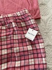 Nautica Sleepwear Set Women   s Size L Soft Pajama Long Sleeve pants Pink Plaid
