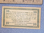 1937 Two Wooden Nickel Certificate - Rectangle Wooden Flat