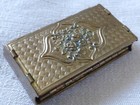 Antique W Avery Gilded Accordion Brass Needle Case 4 Section Beatrice Patent